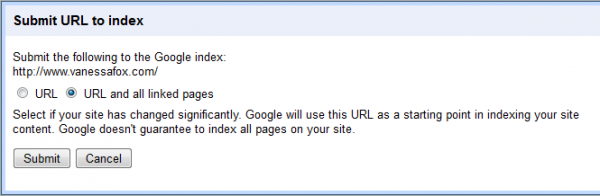 Submit url Submit url qua Fetch as Googlebot