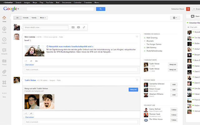 Mạng xã hội Google+ với GExtends Mạng xã hội Google+ với GExtends