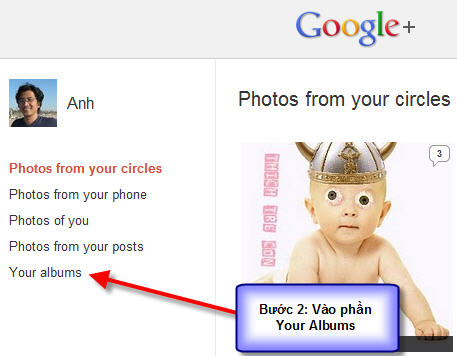Vào phần Your Albums Vào phần Your Albums