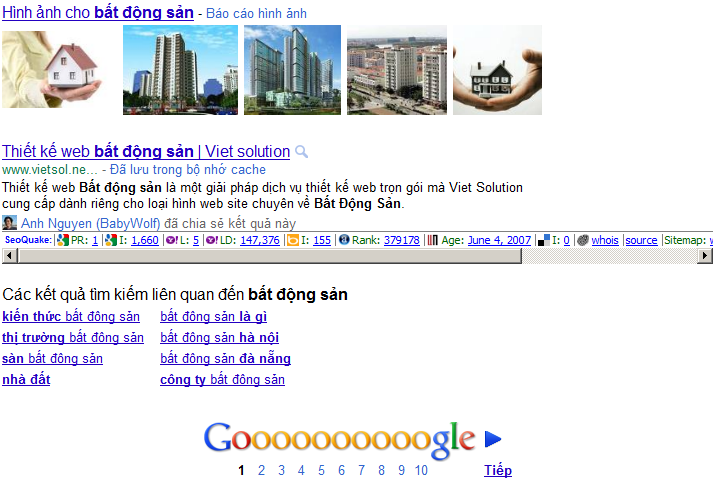 Thiết kế web bất động sản Thiết kế web bất động sản trên Google